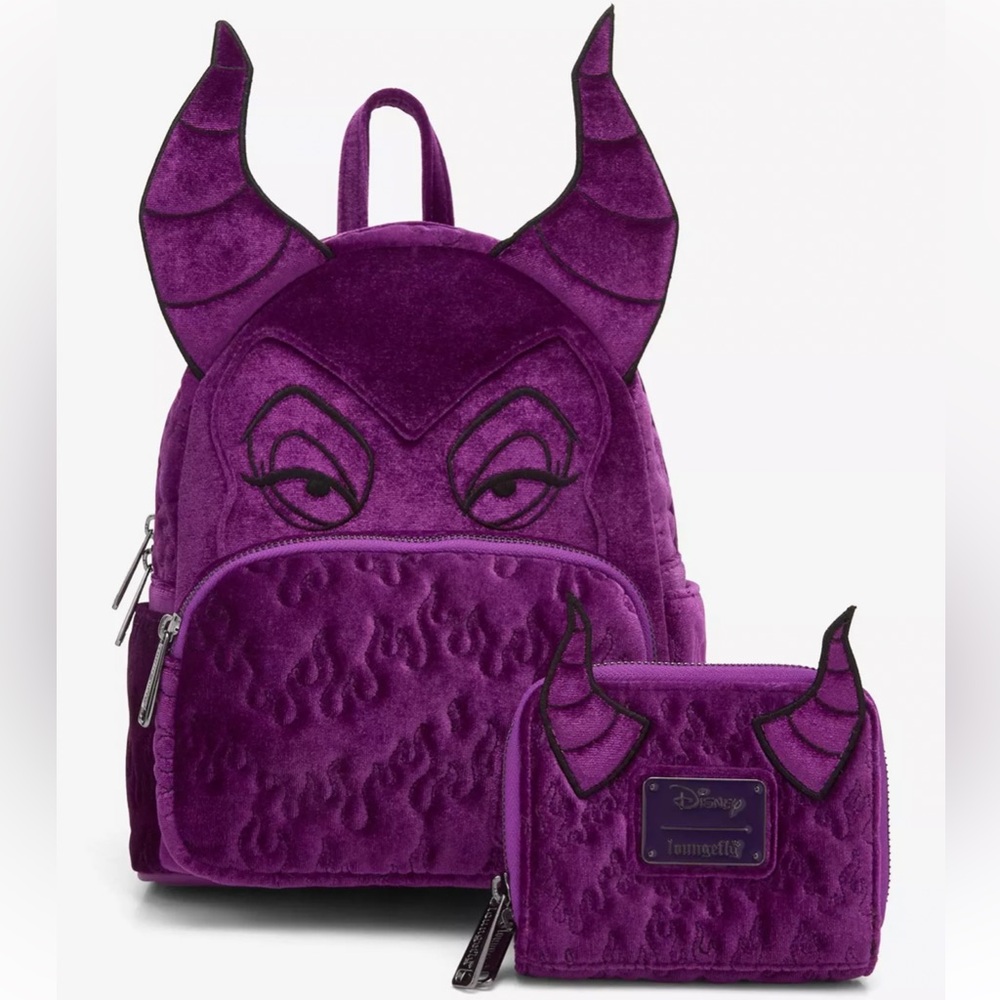 Loungefly Disney Sleeping Beauty Purple Velvet Maleficent
Figural Set